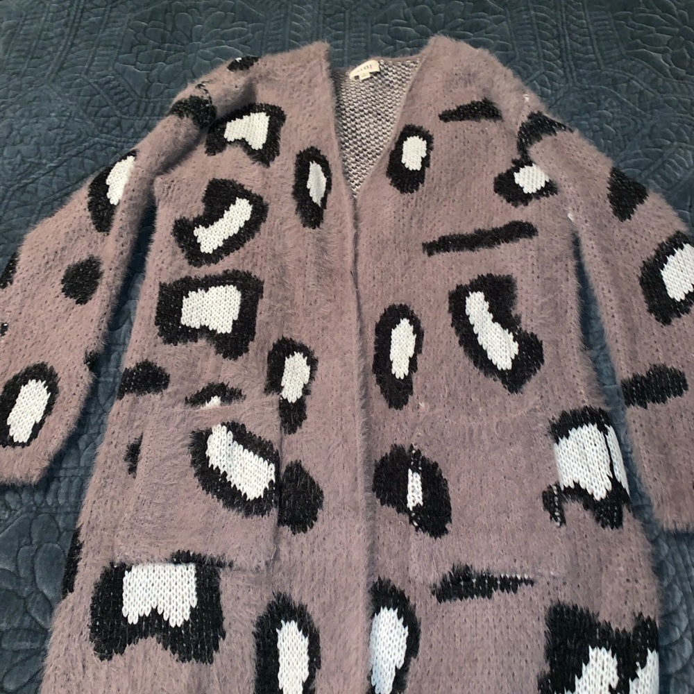 Long sweater cardigan